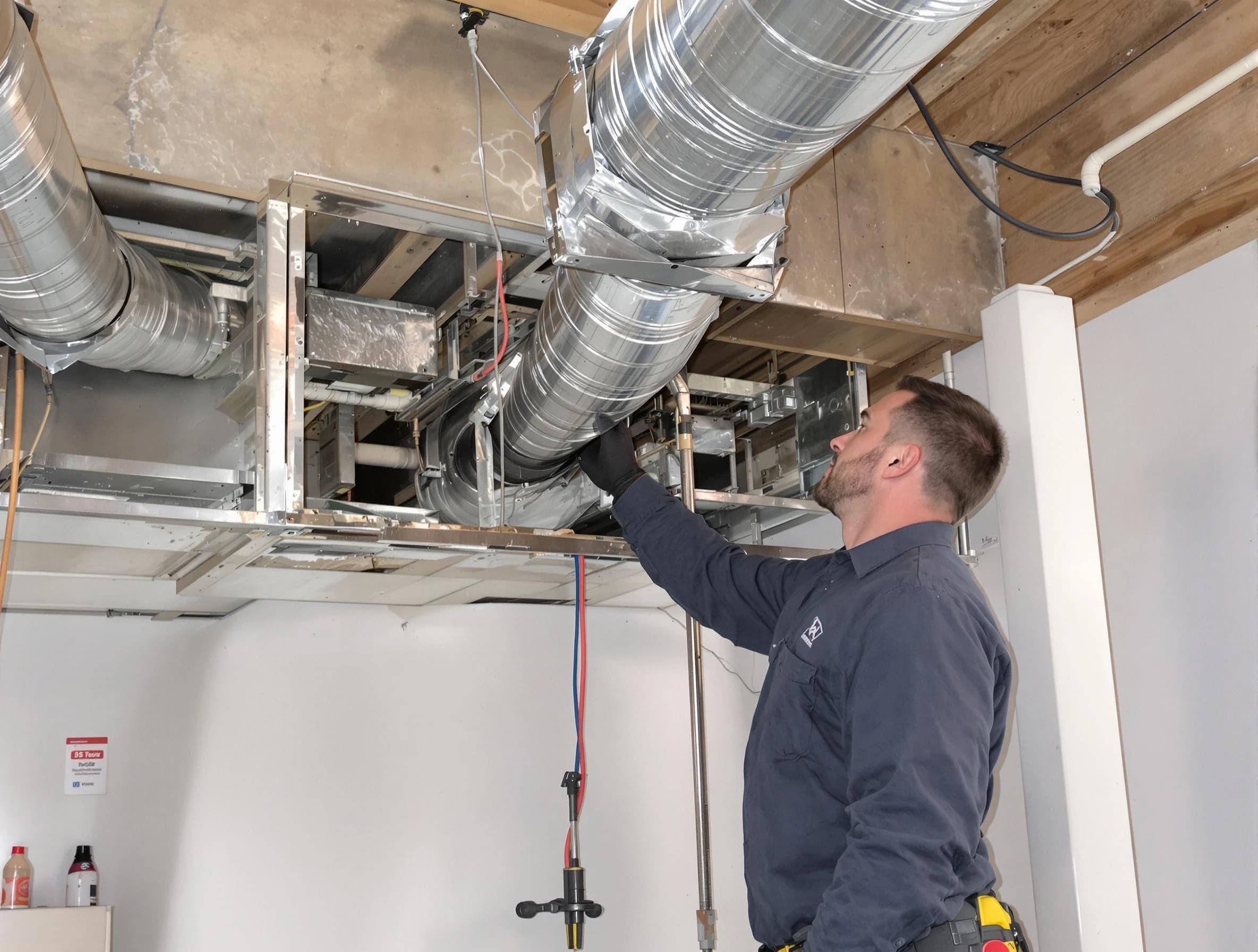 Anthem Air Duct Cleaning technician performing professional air duct repair using specialized tools in Anthem