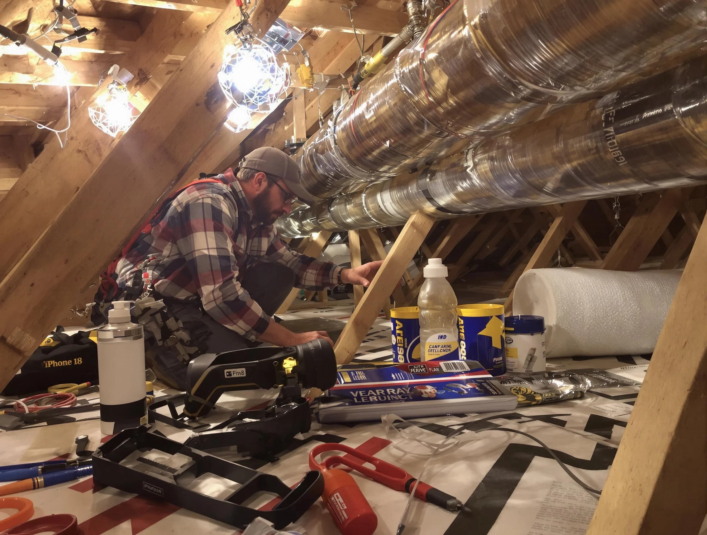 Anthem Air Duct Cleaning expert performing precision duct sealing to improve HVAC efficiency in Anthem