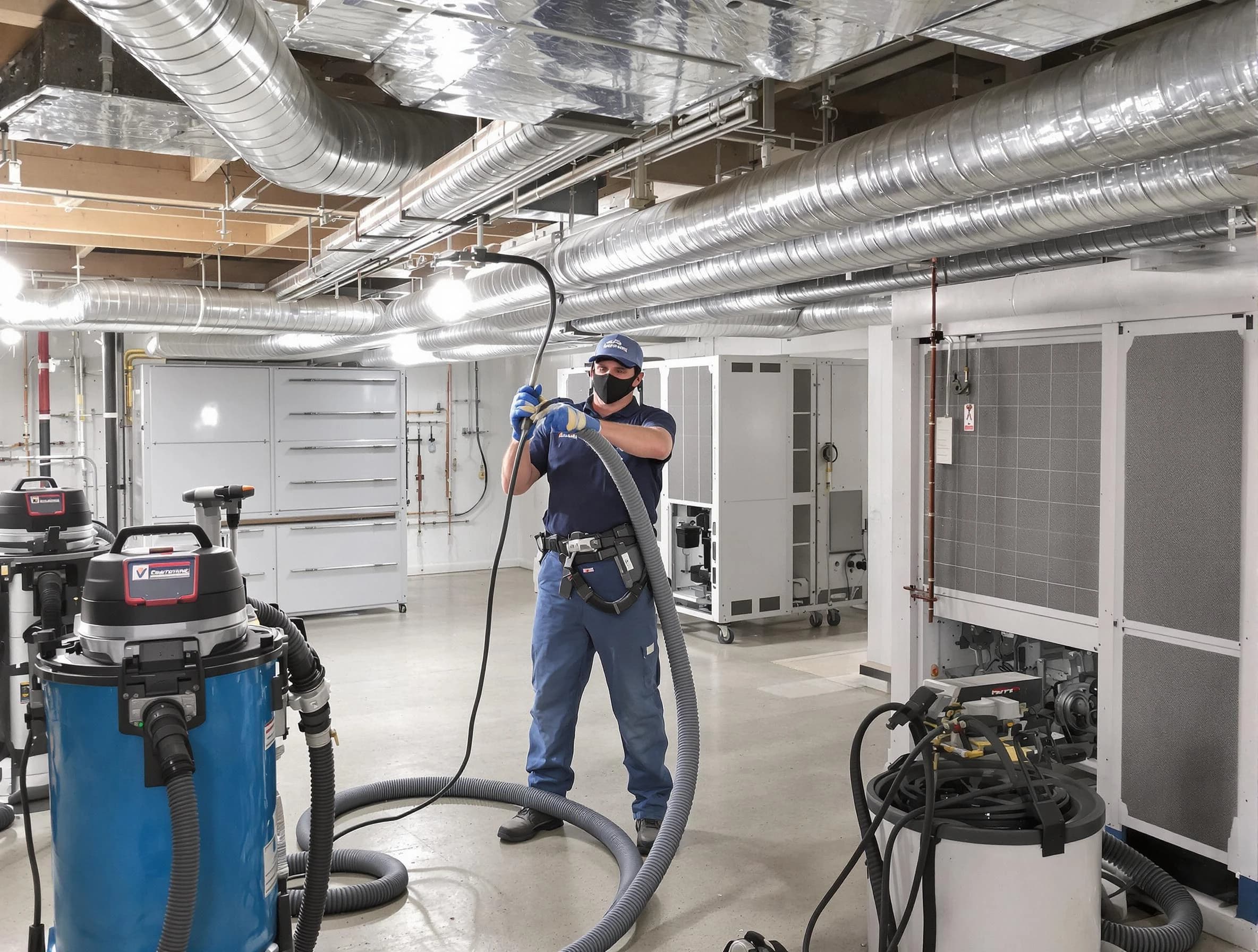 Anthem Air Duct Cleaning specialist performing thorough central air duct cleaning for improved system efficiency in Anthem