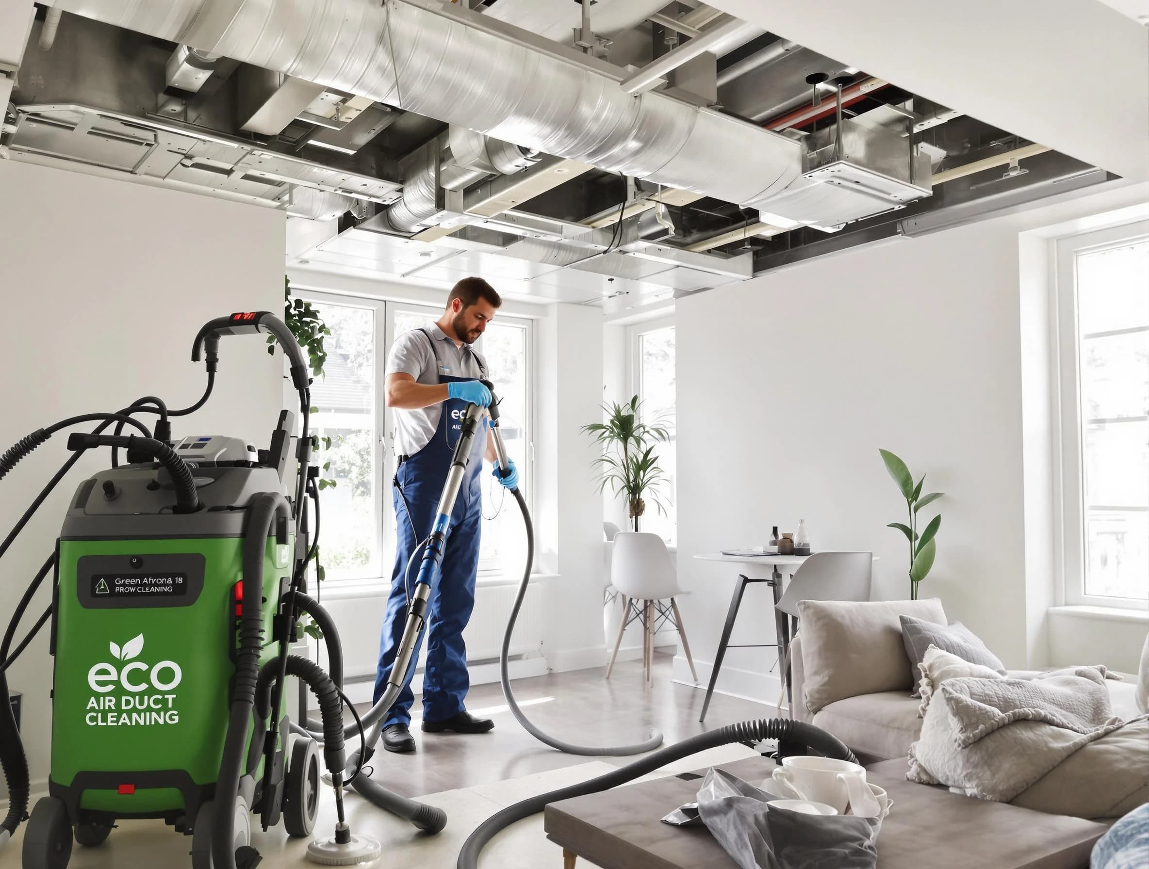 Anthem Air Duct Cleaning technician performing eco-friendly duct cleaning using sustainable methods in Anthem