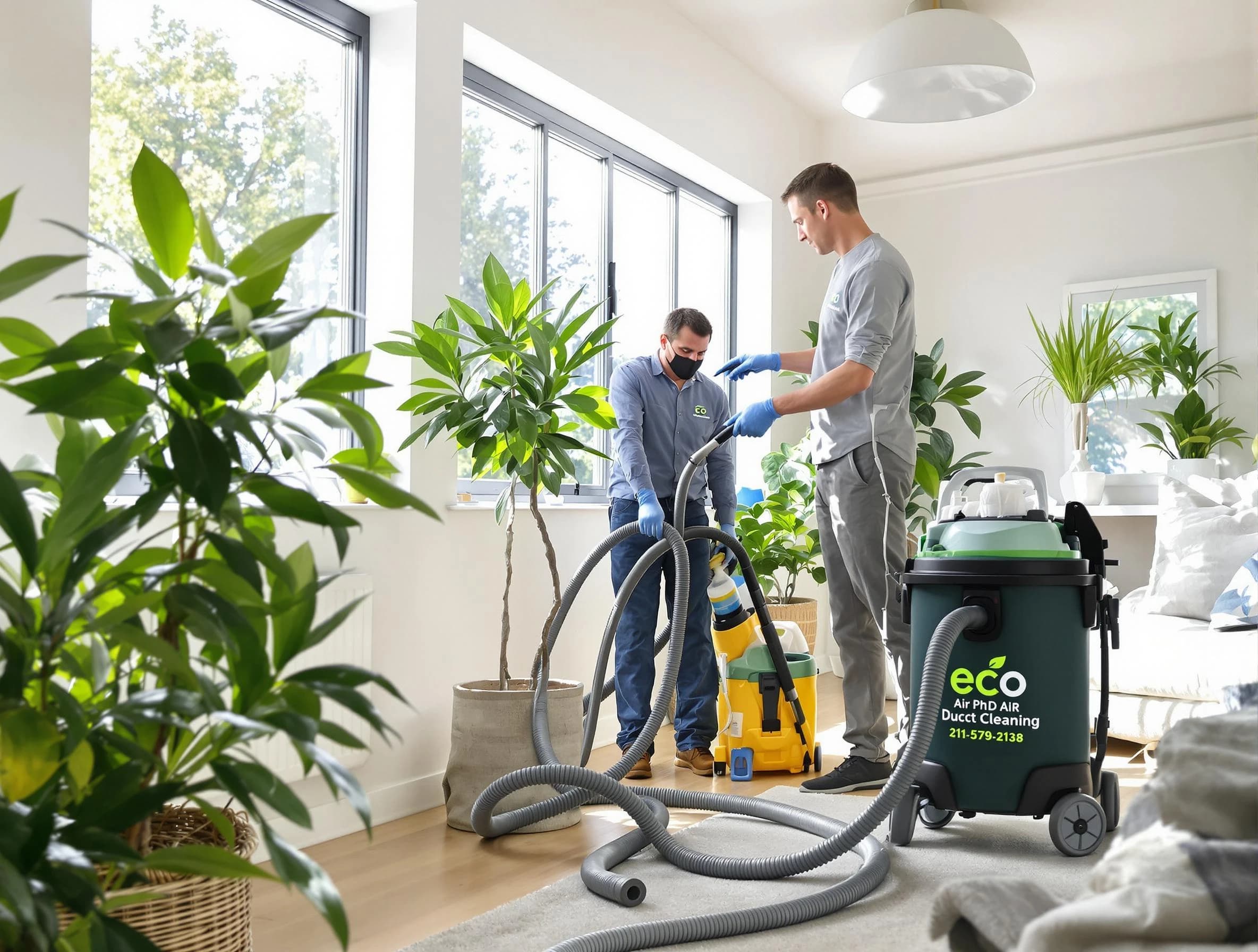 Anthem Air Duct Cleaning technician performing eco-friendly duct cleaning using sustainable methods in Anthem