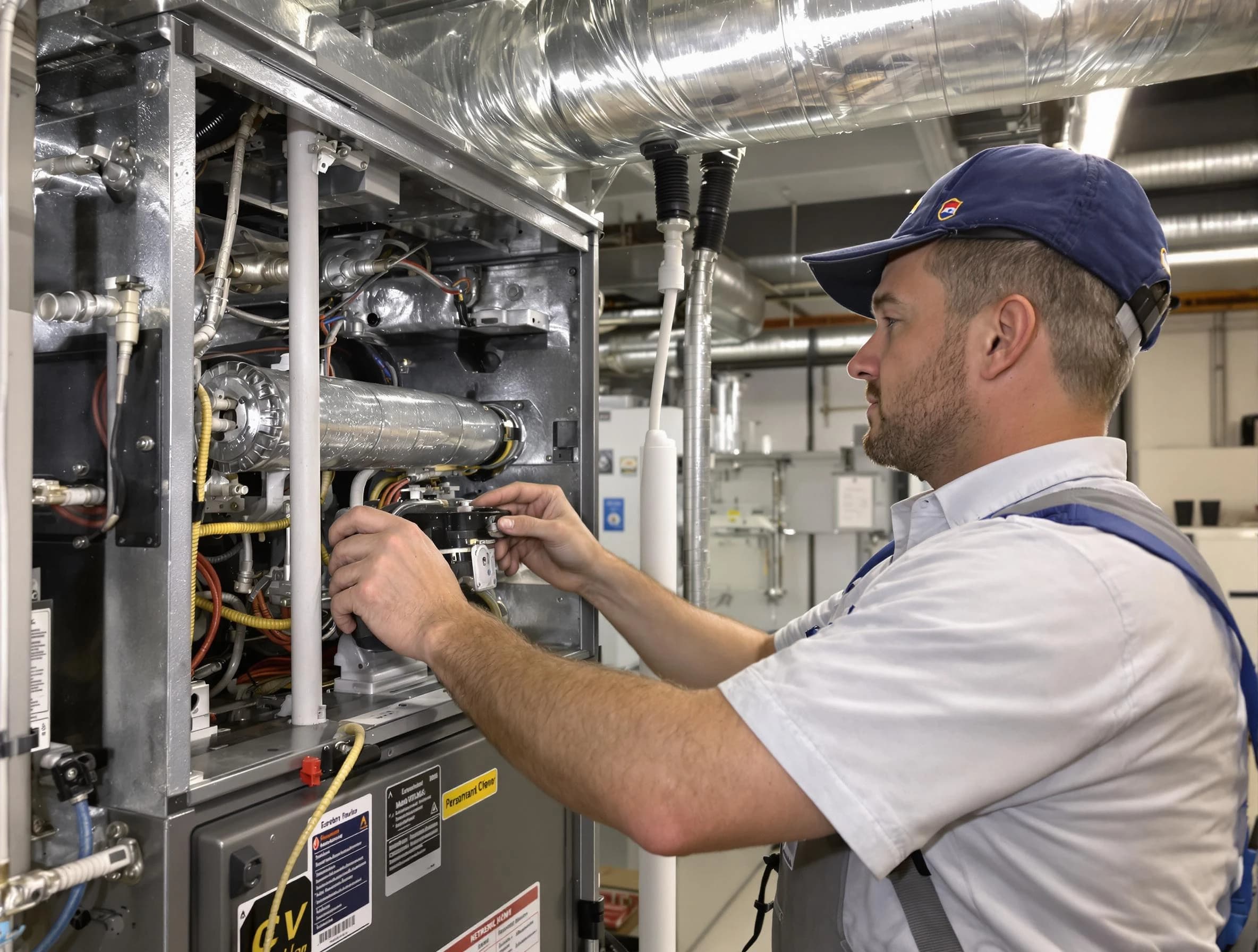 Anthem Air Duct Cleaning specialist performing thorough furnace duct cleaning to improve heating efficiency in Anthem
