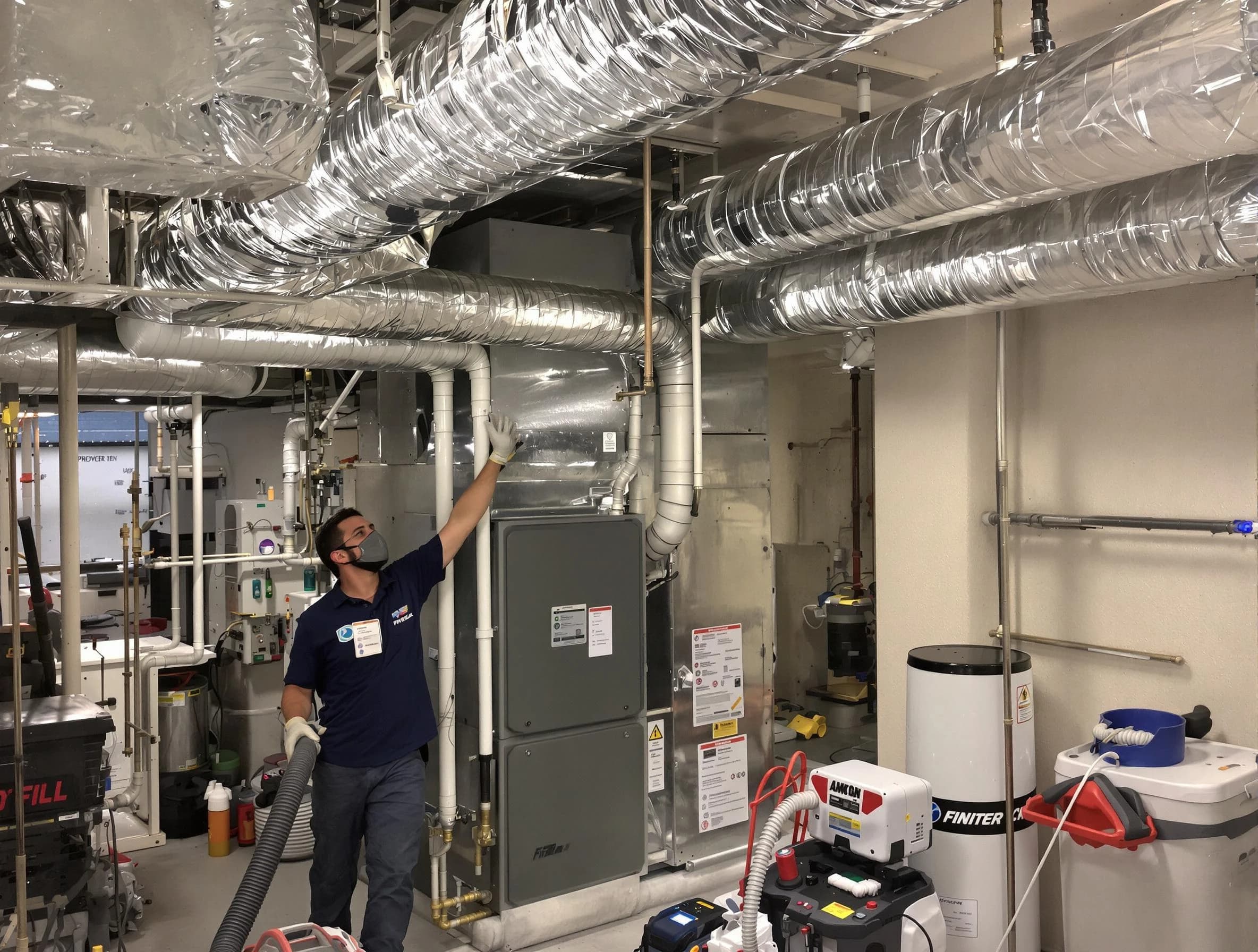Anthem Air Duct Cleaning specialist performing thorough furnace duct cleaning in a Anthem residence