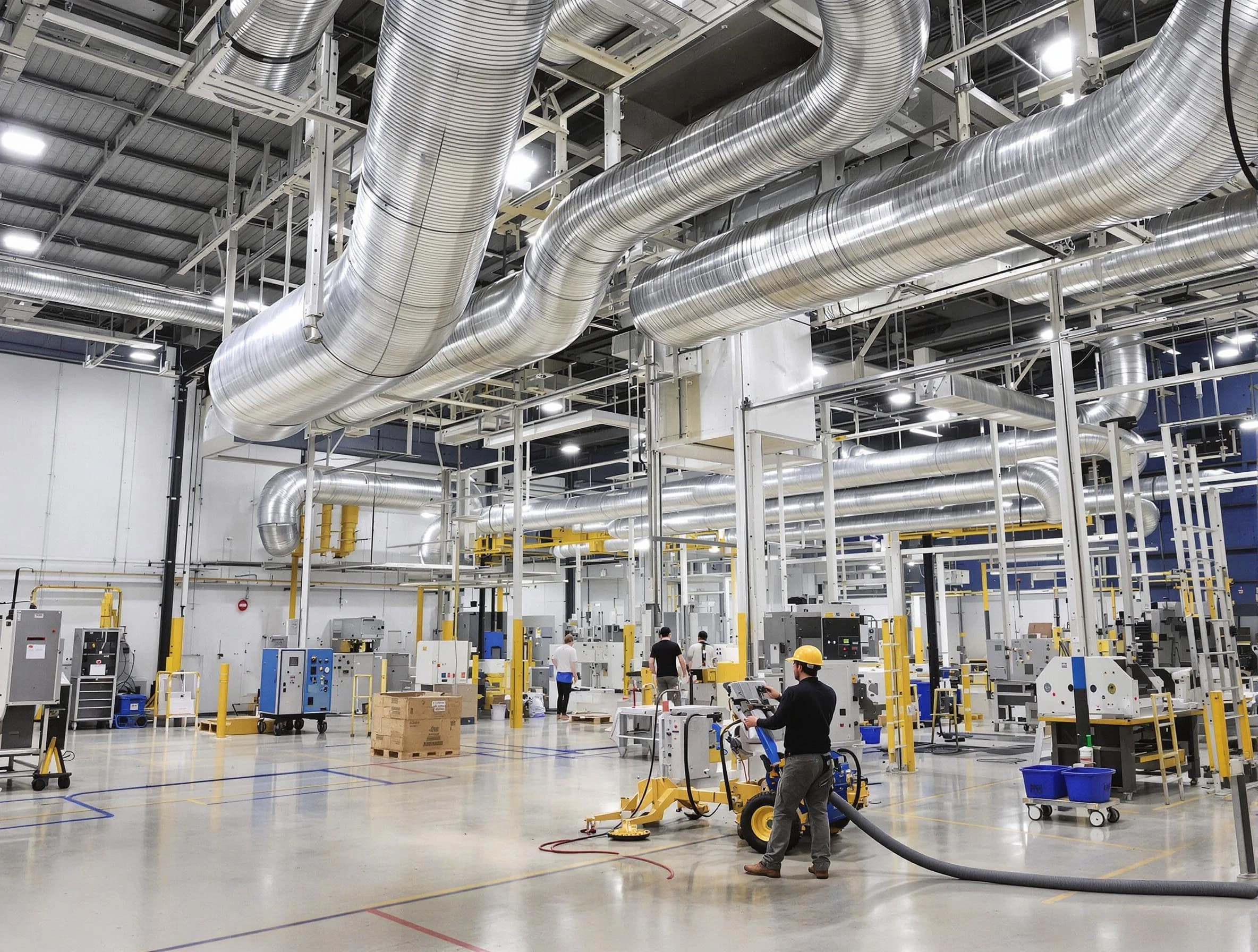 Anthem Air Duct Cleaning team performing comprehensive industrial duct cleaning at a large facility in Anthem
