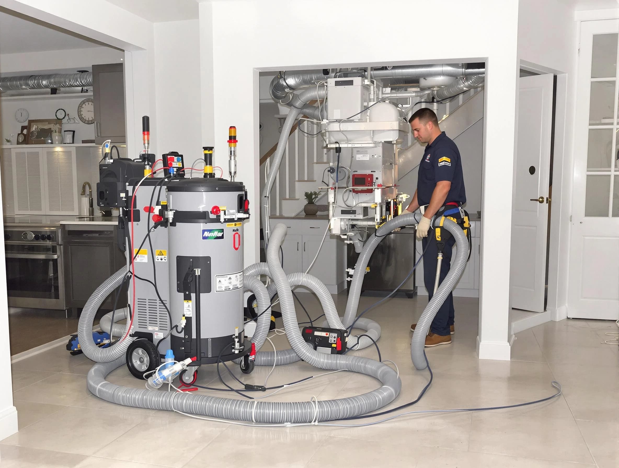 Anthem Air Duct Cleaning technician operating negative pressure cleaning equipment for thorough duct maintenance in Anthem