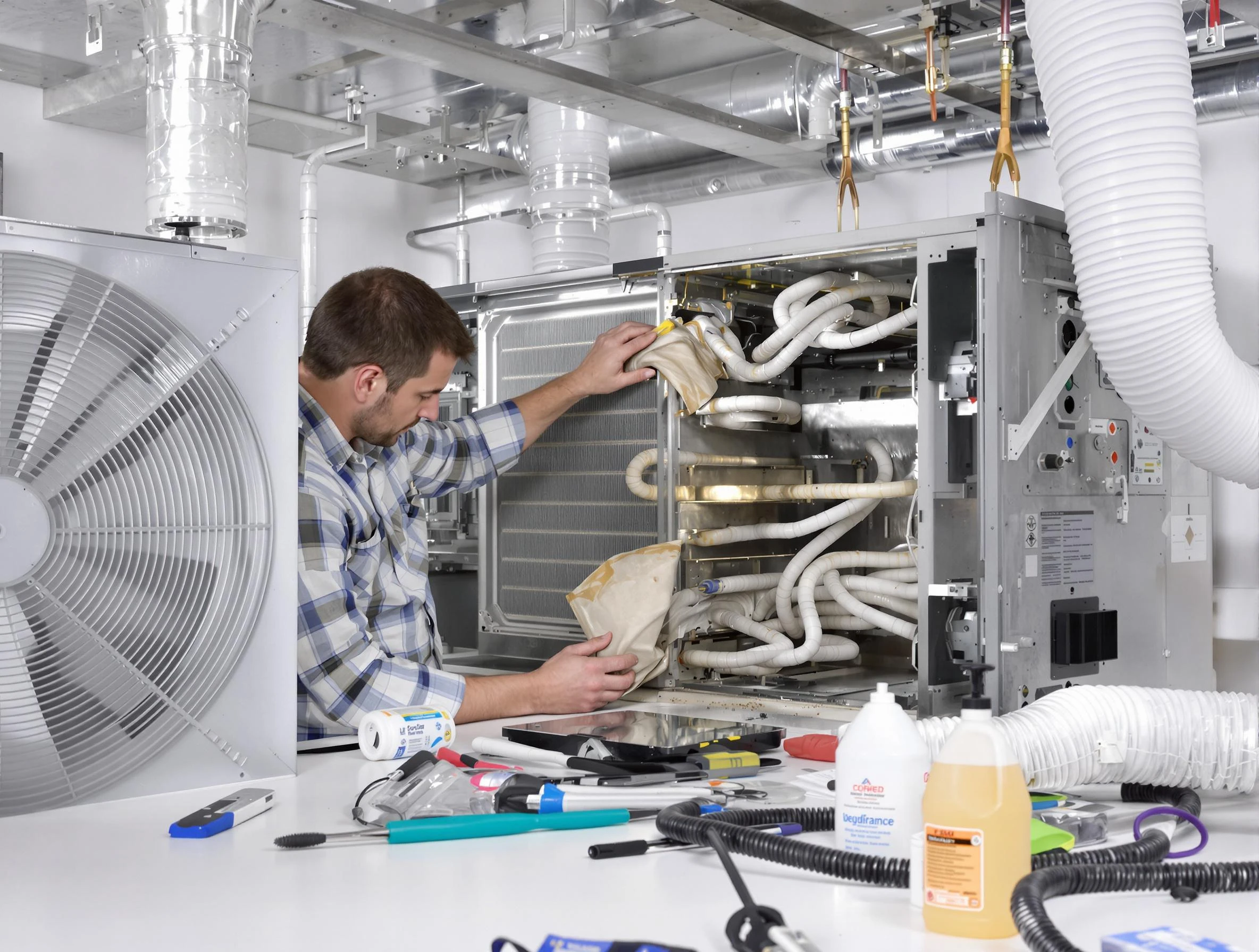 Anthem Air Duct Cleaning specialist performing precision AC coil cleaning in Anthem