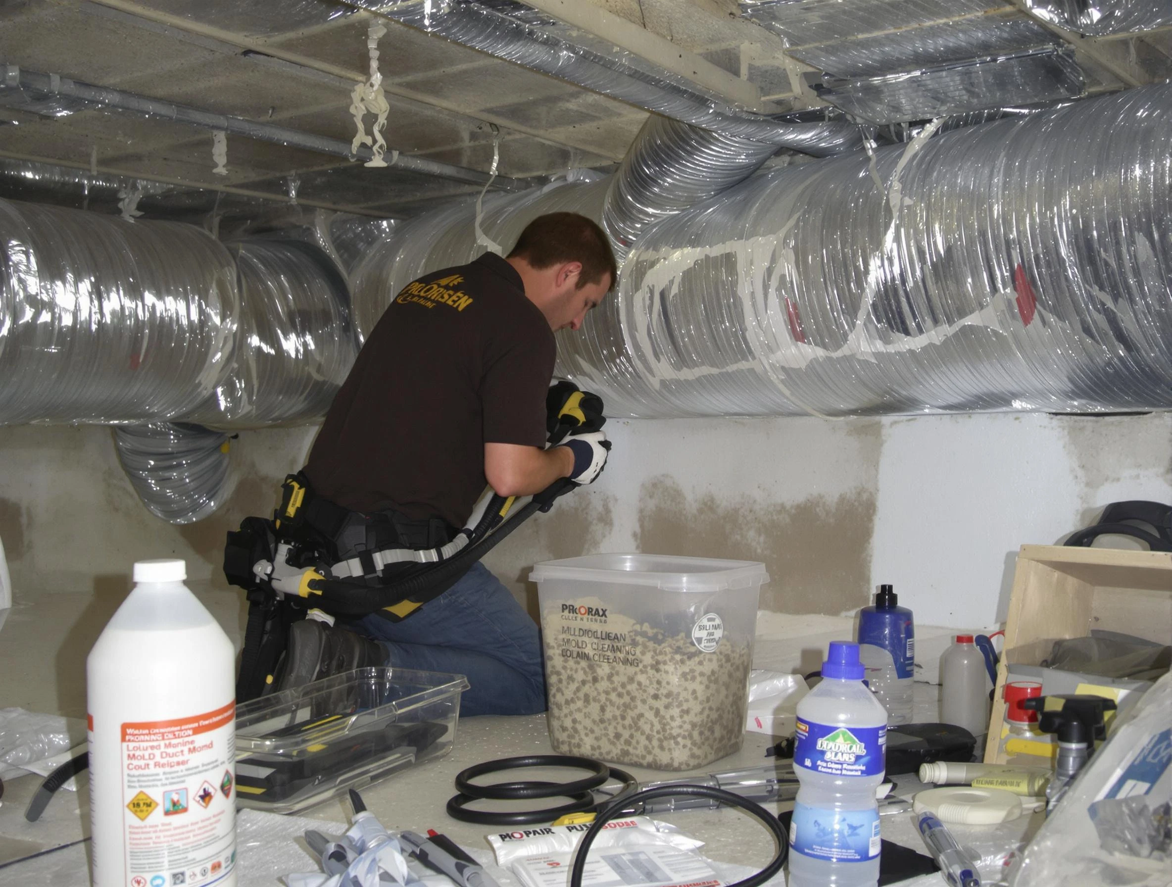 Anthem Air Duct Cleaning specialist performing professional mold removal from air ducts in Anthem