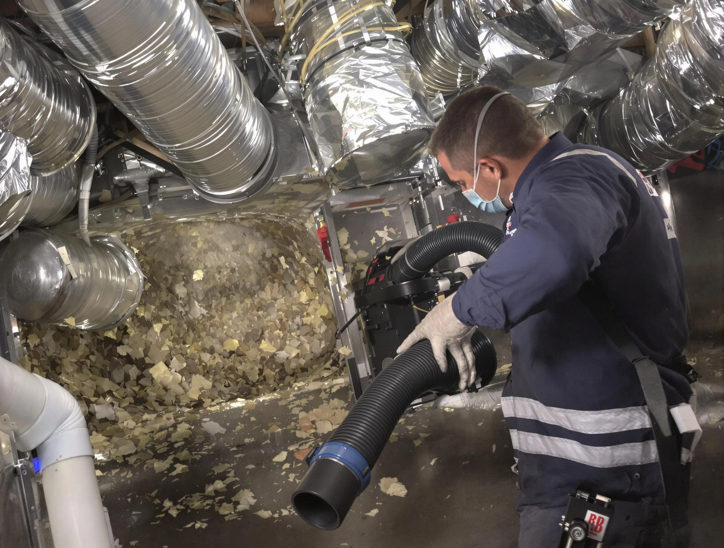 Anthem Air Duct Cleaning specialist operating negative pressure cleaning equipment for thorough duct maintenance in Anthem